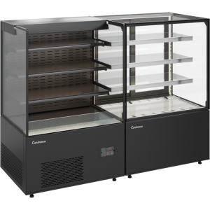Витрина кондитерская Carboma KC71-130 VV 1,2-2 (9005) открытая - Изображение 2
