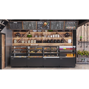 Витрина кондитерская Carboma KC71-130 VV 1,2-2 (9005) открытая - Изображение 6