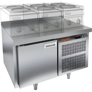 Стол морозильный HiCold GN 1/BT LT О под тепловое оборудование