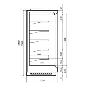 Горка холодильная Dazzl Vega 100 H210 190 - Изображение 3