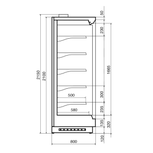 Горка холодильная Dazzl Vega SG 080 H210 190 - Изображение 3