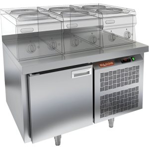 Стол охлаждаемый HiCold GN 1/TN LT под тепловое оборудование