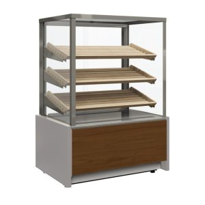 Витрина кондитерская Carboma KC70 N 1,3-1 Light Bread Паттерн (0108 Темный дуб) хлебная, со стеклом