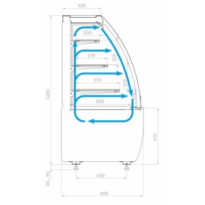 Витрина кондитерская Carboma K70 VM 0,9-2 Standard открытая (версия 2.0) (9005-0109) - Изображение 2